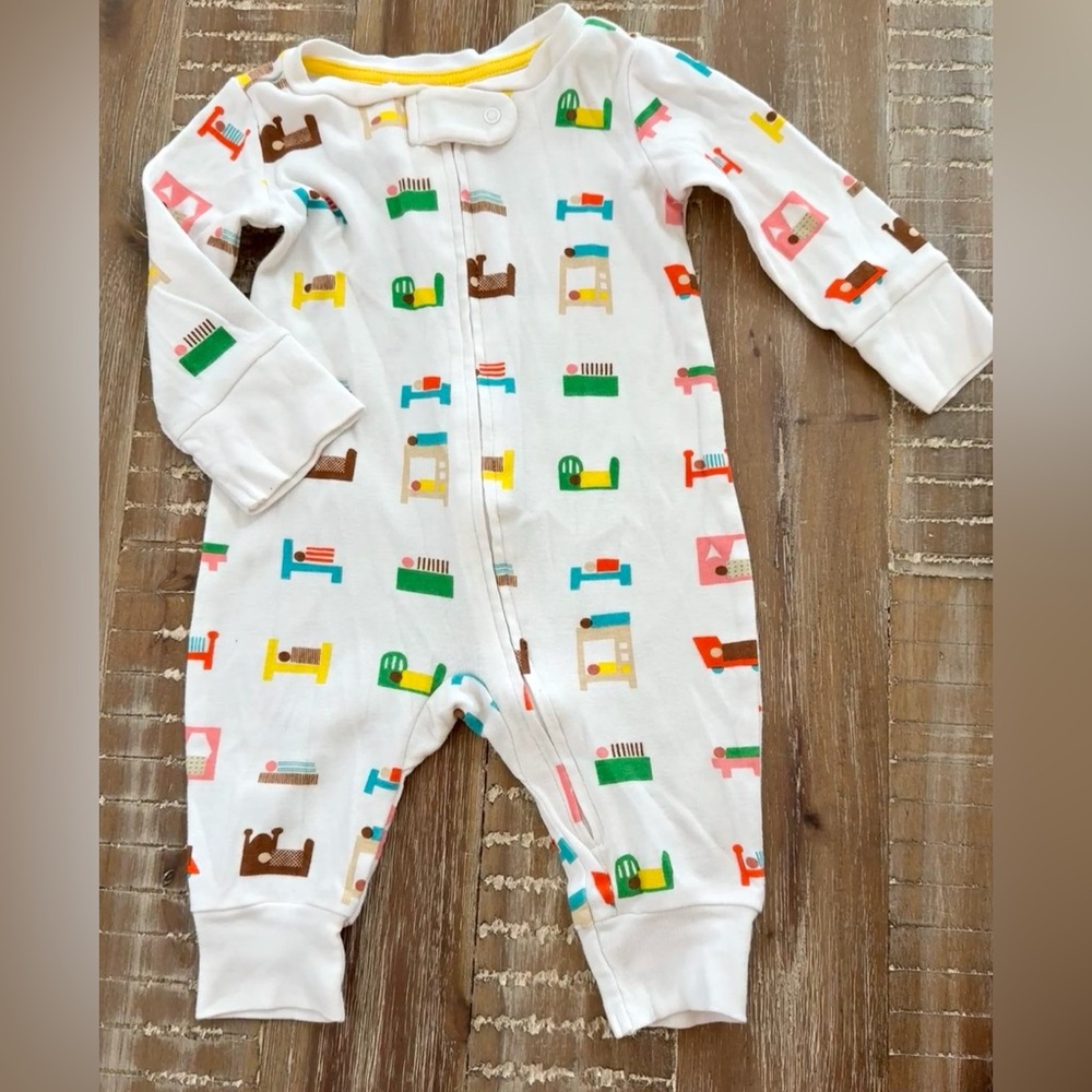 (3/$15) Christian Robinson x Target Zippered Long Sleeve Onesie Pajama 0-3m